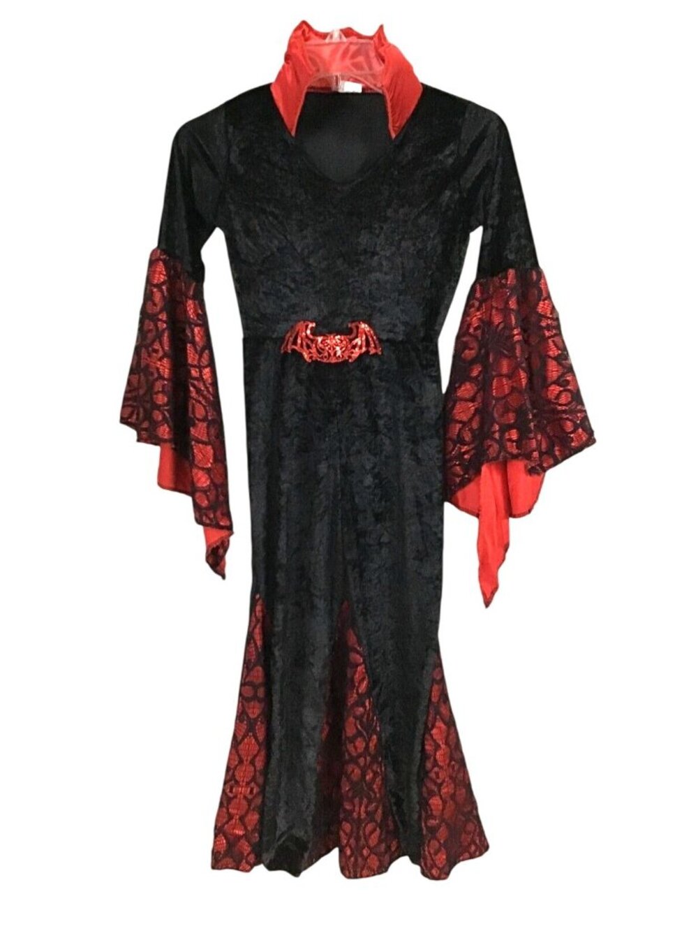 Spirit Halloween Black Red Gothic Vampire Child Medium Costume Dress